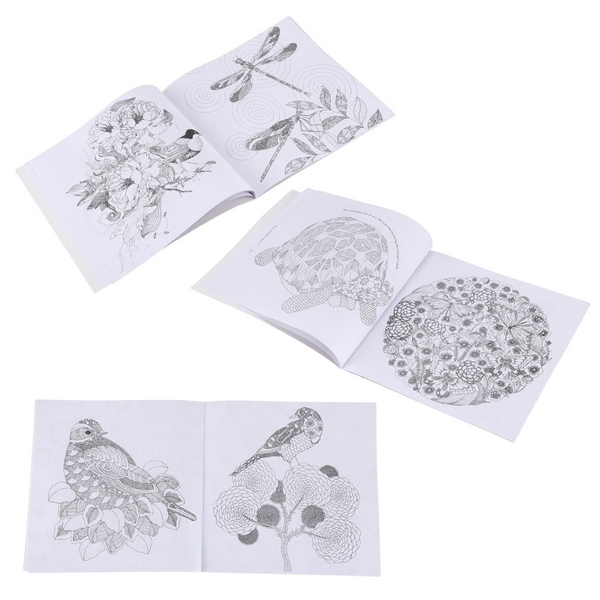 Set Mandalas Para Colorear + 12 Lápices Tiralinea Colores