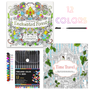 Set Mandalas Para Colorear + Lápices Tiralinea 12 Colores
