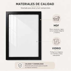 Marco Para Foto 30x40 Cm Decorativo De Madera
