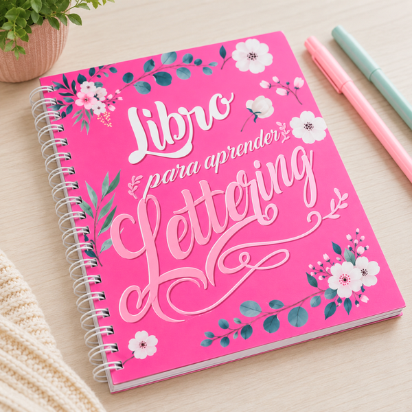 Set Lettering Libro 158 Páginas + 12 Plumones Doble Punta