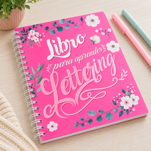 Set Lettering Libro 158 Páginas + 12 Plumones Doble Punta