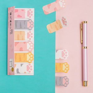 Notas Adhesivas de Patita de Gato Kawaii Set de 3