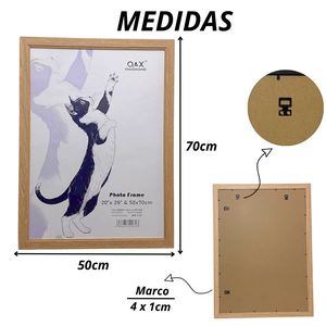 Marco Para Foto 50x70 Cm Cuadro Portarretrato Decorativo