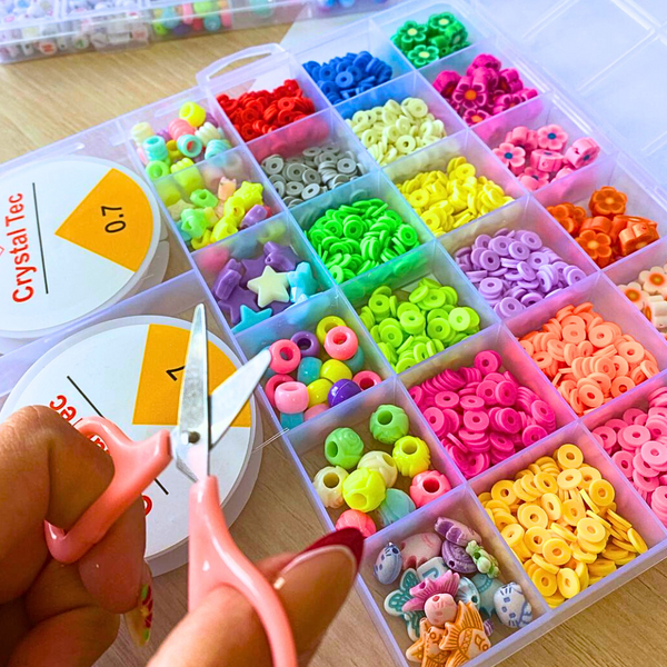 Kit De Pulseras Y Collares Grande Set Manualidades Para Niña