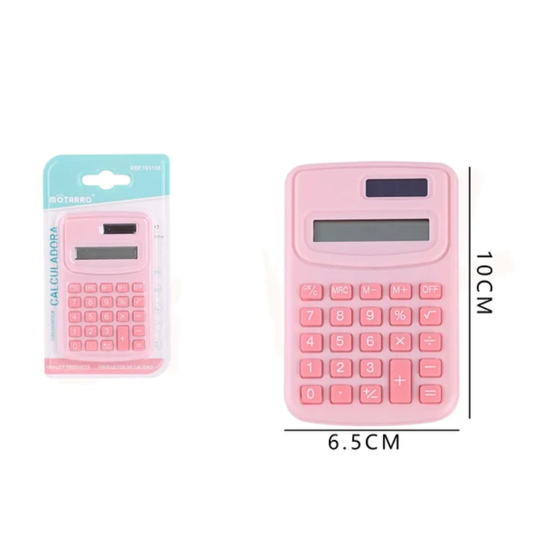 Mini Calculadora De Bolsillo Kawaii Colores Pasteles