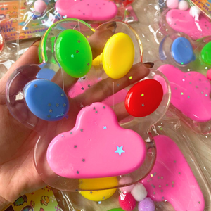 Squishy Patita Gato Grande 13cm Pegajosa Con Luz Led