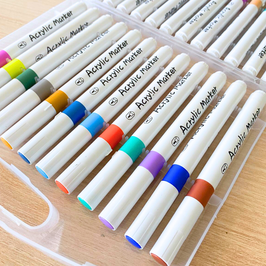 Set De 24 Plumones Acrílicos Para Toda Superficie