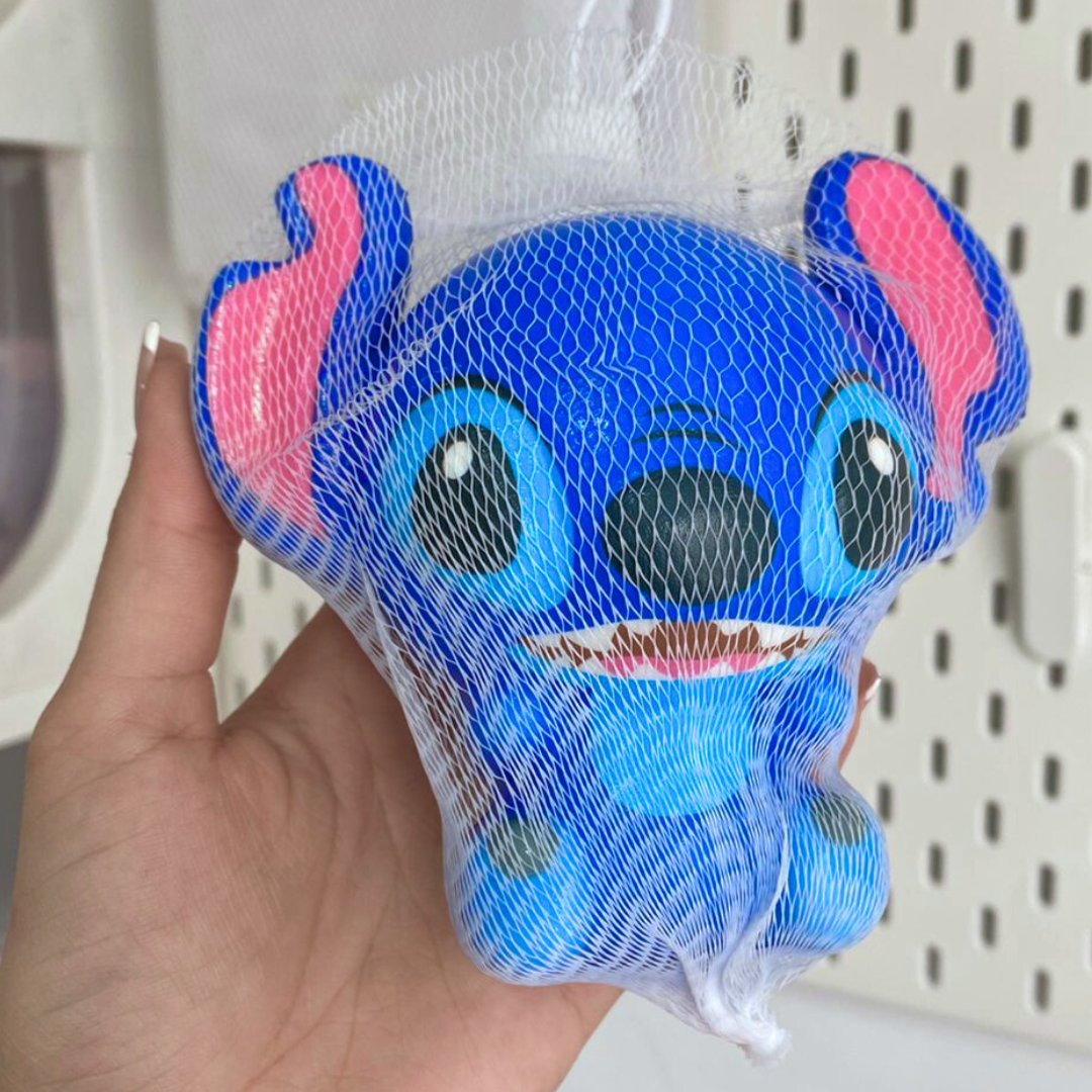 Set de 2 Juguetes Squishy Antiestrés Kawaii de Stitch y Angela