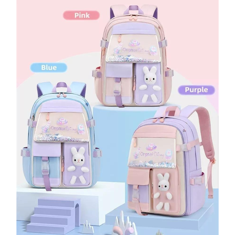 Mochila Kawaii Bolso Escolar Colores Pasteles Waterproof