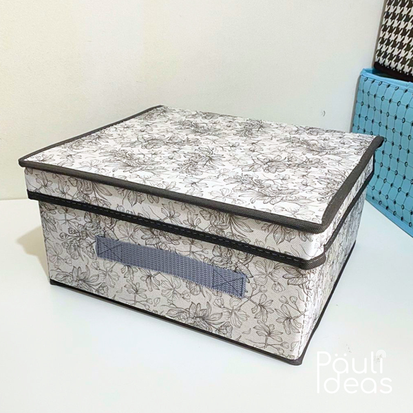 Caja Organizadora De Tela Con Tapa Para Ropa 30x28x15 Cm