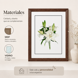 Marco Decorativo 40x50cm Cuadro Portarretrato Con Vidrio