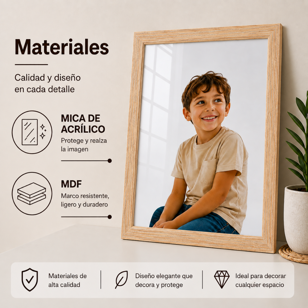 Marco para Fotos Decorativo 50x70cm Cuadro Portarretrato