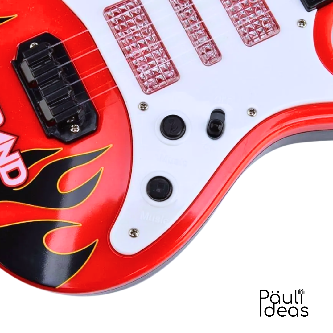 Guitarra Musical Juguete Niños Con Luces Y Sonido
