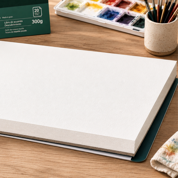 Croquera Block para Acuarela A4 300gsm con Algodón