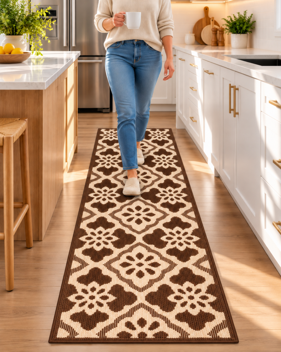 Alfombra Decorativa Antideslizante 180x60Cm Para Pasillo