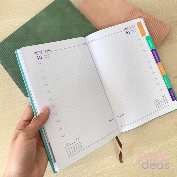 Agenda 2026 Ejecutiva A5 De Colores Con Diseños Kawaii