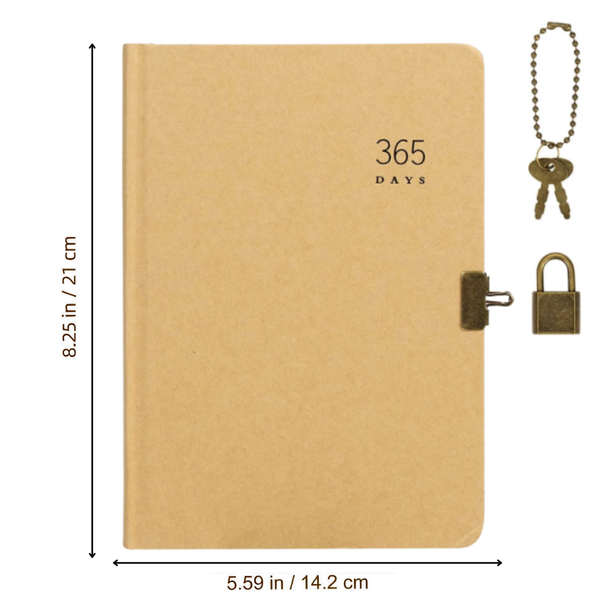 Planner Anual 365 Días Libreta A5 Sin Fechas Con Candado
