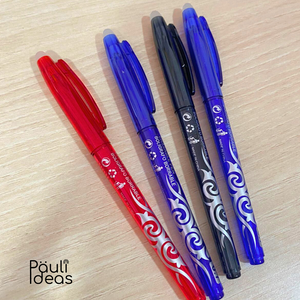 Lápices Borrables Tinta Gel Azul, Negro Y Rojo Set De 4