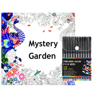 Mandalas Para Colorear + Lápices Tiralinea 12 Colores