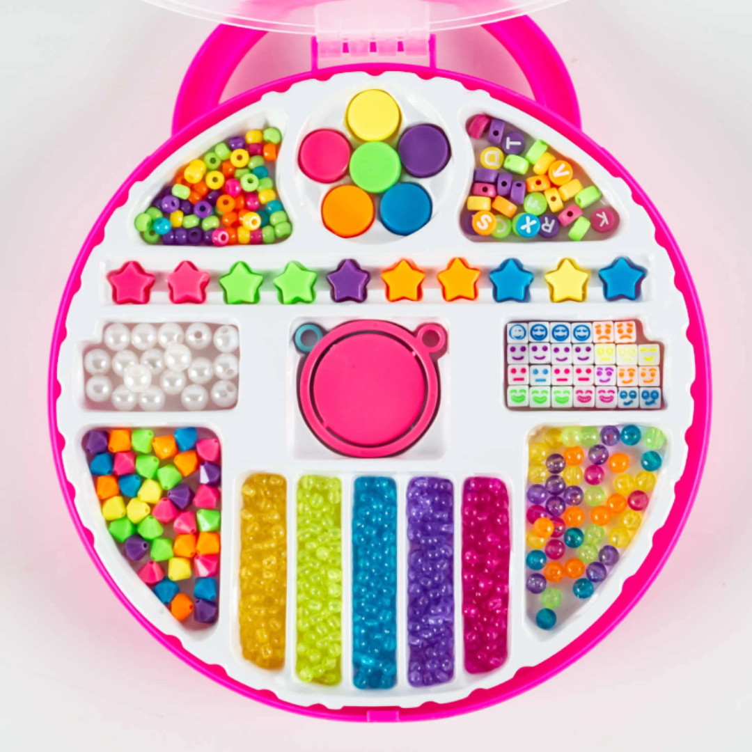 Kit Maleta Para Hacer Pulseras Y Collares Manualidades Niñas