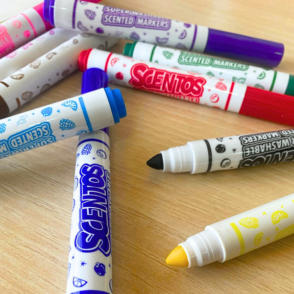 Plumones Flúor Lavables Con Aromas Frutales