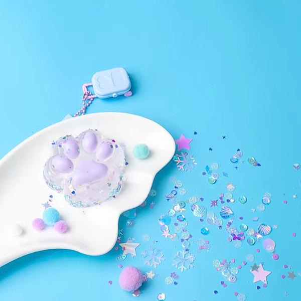 Mini Squishy Pegajosa Patita De Gato Antiestrés Pack 10