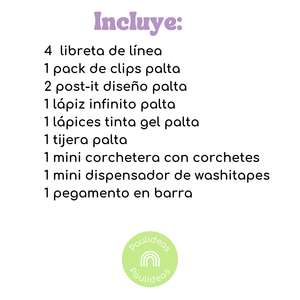 Box Papelería De Palta Set De Papelería Y Accesorios Kawaii