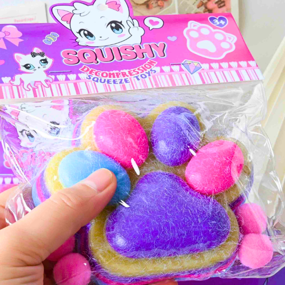 Squishy Grande Patita De Gato Pegajosa Juguete Antiestrés