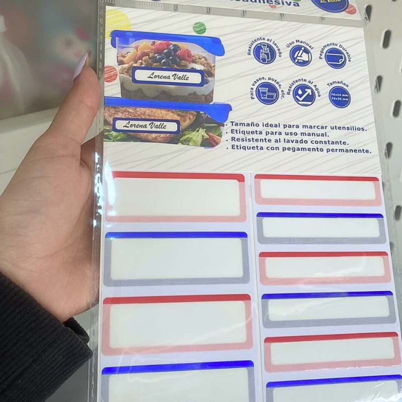 Etiquetas Autoadhesivas Resistentes Al Agua Pack 3