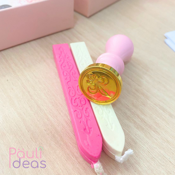 Sello Con Lacre Vintage Timbre Cera Tarjetas