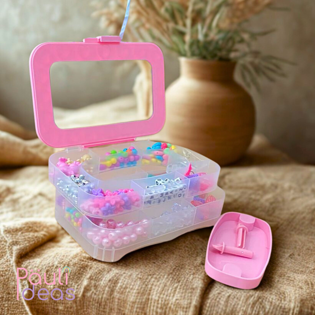 Set Maleta Para Hacer Pulseras Y Collares Juguete Cuentas