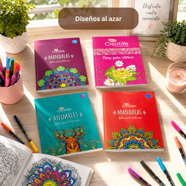 Set De 3 Libros Mándalas Para Colorear Marca Creative Adix