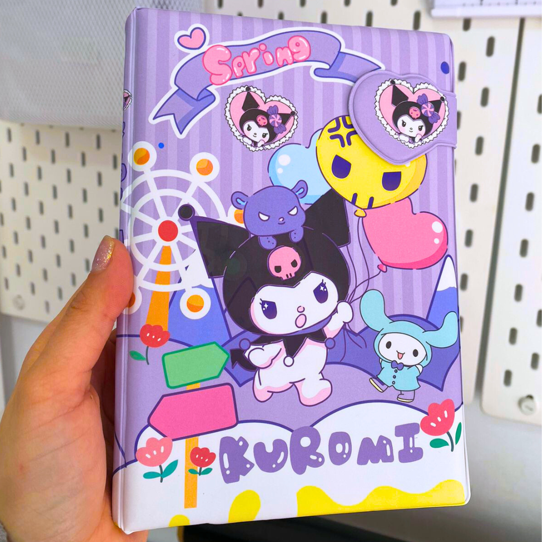 Set Agenda Libreta Kuromi + 1 Lápiz Multicolor Kawaii