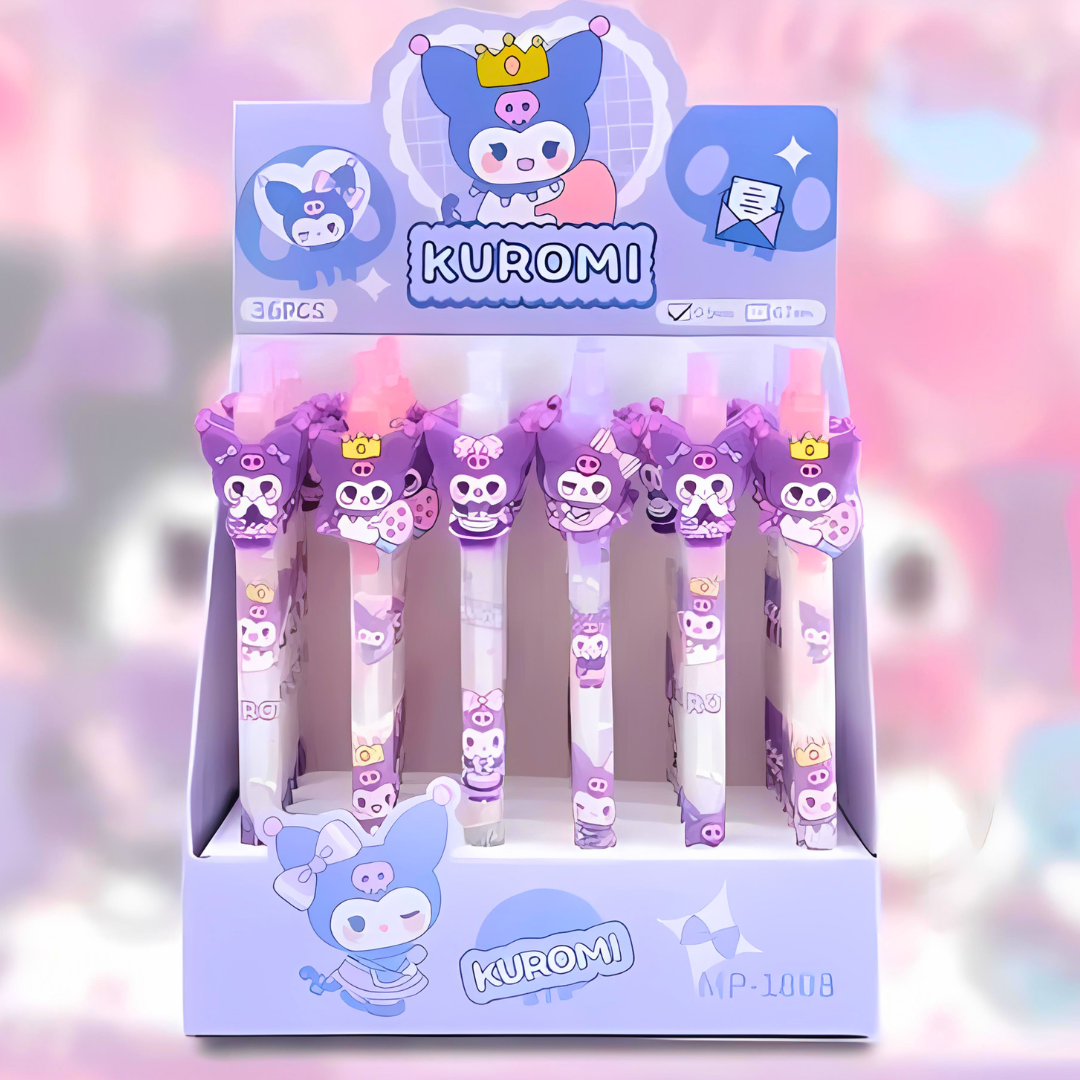 Portaminas Kuromi Kawaii 0.7 Mm Set De 4 Lápices