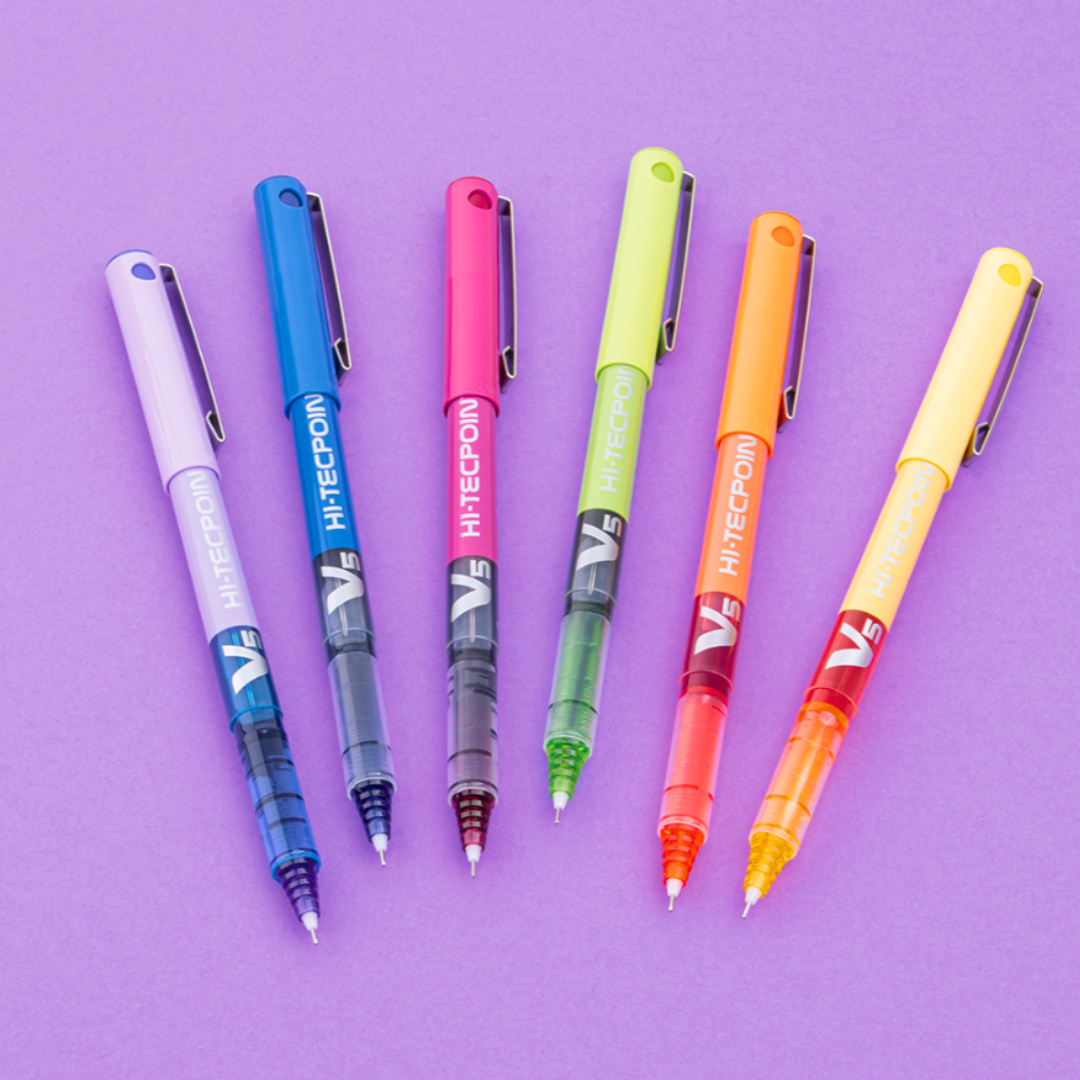 Lápices Tinta Pilot Hi-tecpoint V5 0.5 Mm Full Colores Set 6