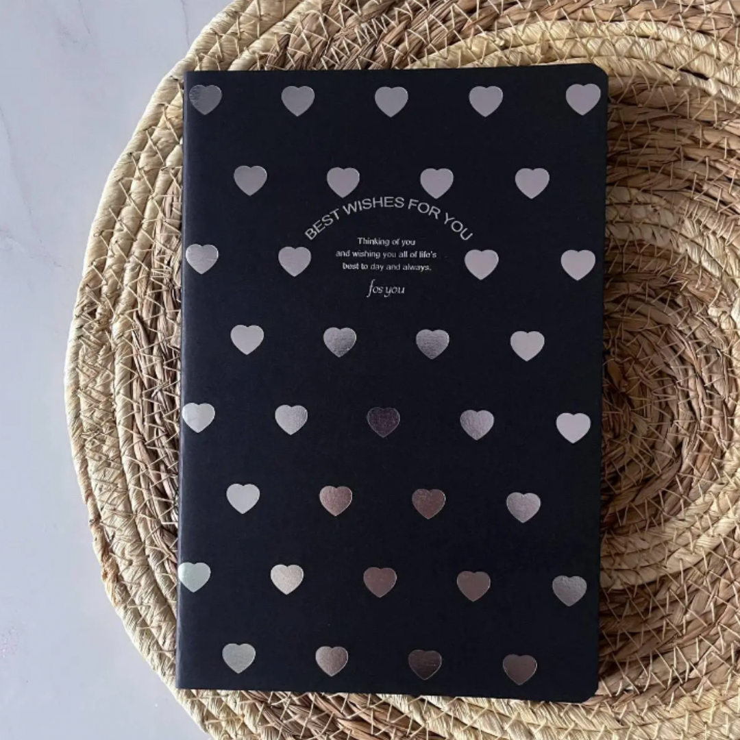Cuadernos Hojas Negras Grande, Mediano Y Chico Set De 3 Unid