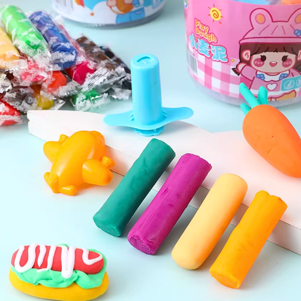 Kit Arcilla Infantil Kawaii Masa De 18 Colores Para Moldear
