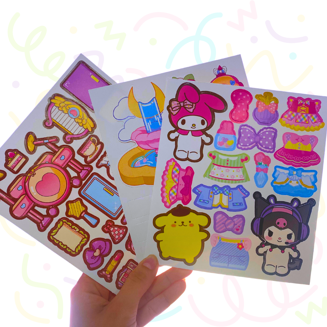 Set de Stickers y Accesorios De sanrio