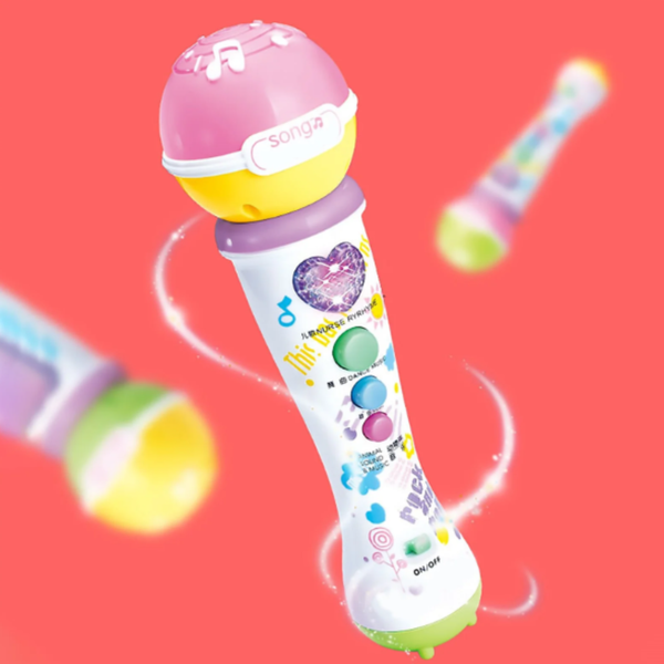 Micrófono Juguete Karaoke Infantil Con Canciones Y Luces