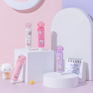 Pack Gomas De Borrador Patita Gato Retractil Kawaii