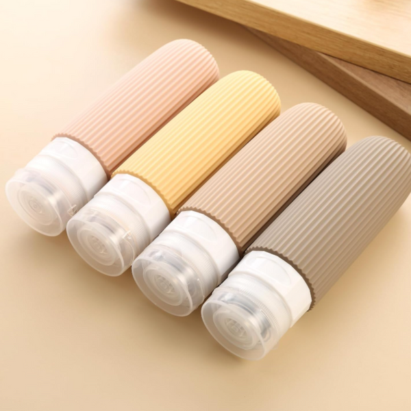 Botellas De Silicona Viajes Dispensador Shampoo Cremas