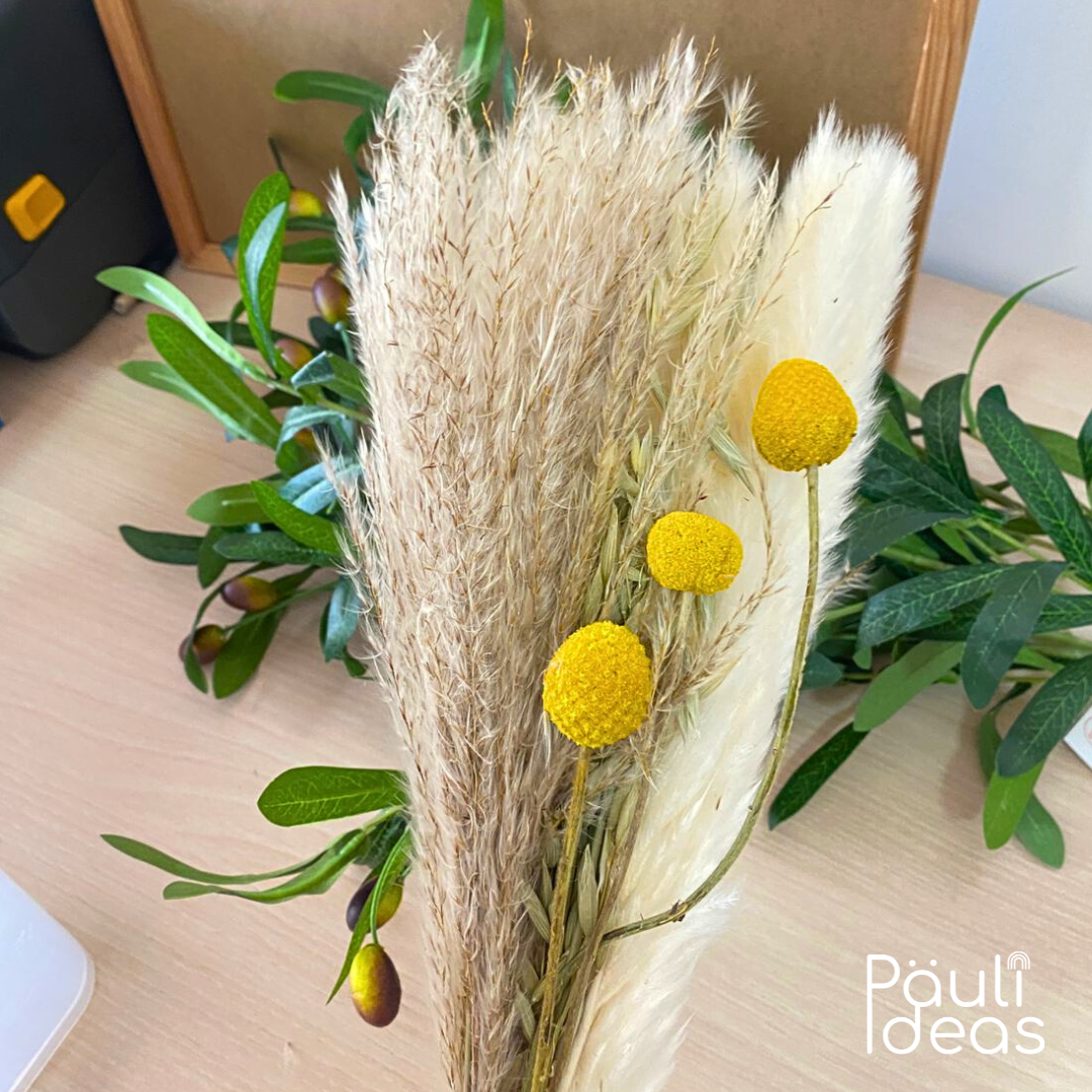 Ramo De Flores Secas Naturales Boho Mixtas