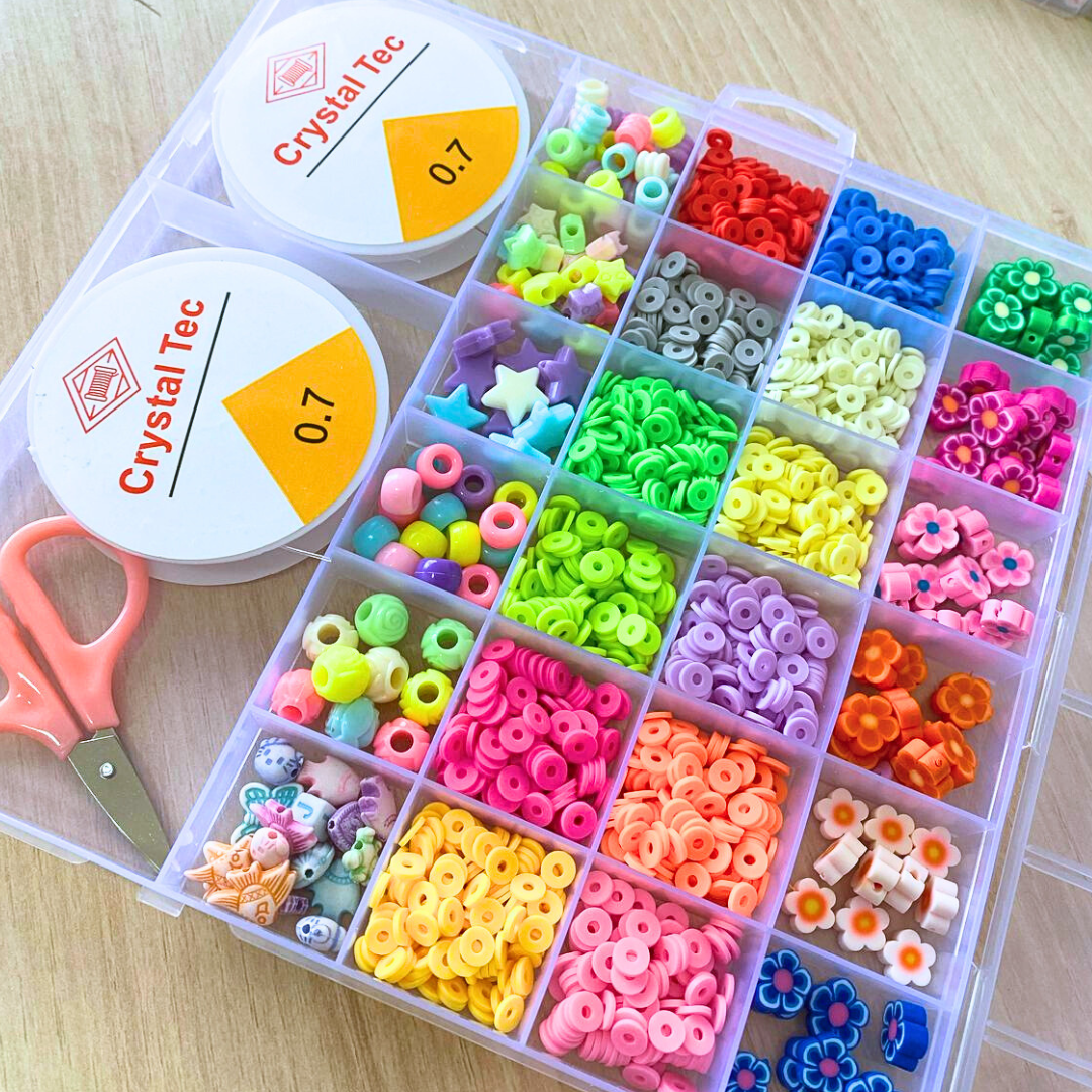 Kit De Pulseras Y Collares Grande Set Manualidades Para Niña