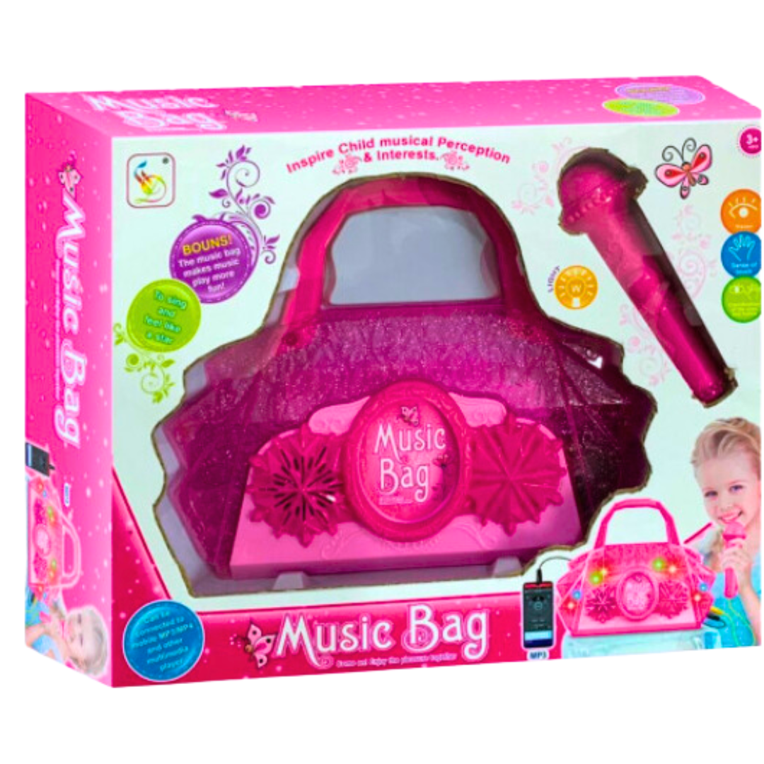 Juguete Cartera Con Micrófono Karaoke Mp3, Luces Y Sonido