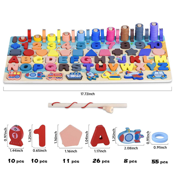 Juego De Madera Montessori Para Niños 8 En 1 Didáctico