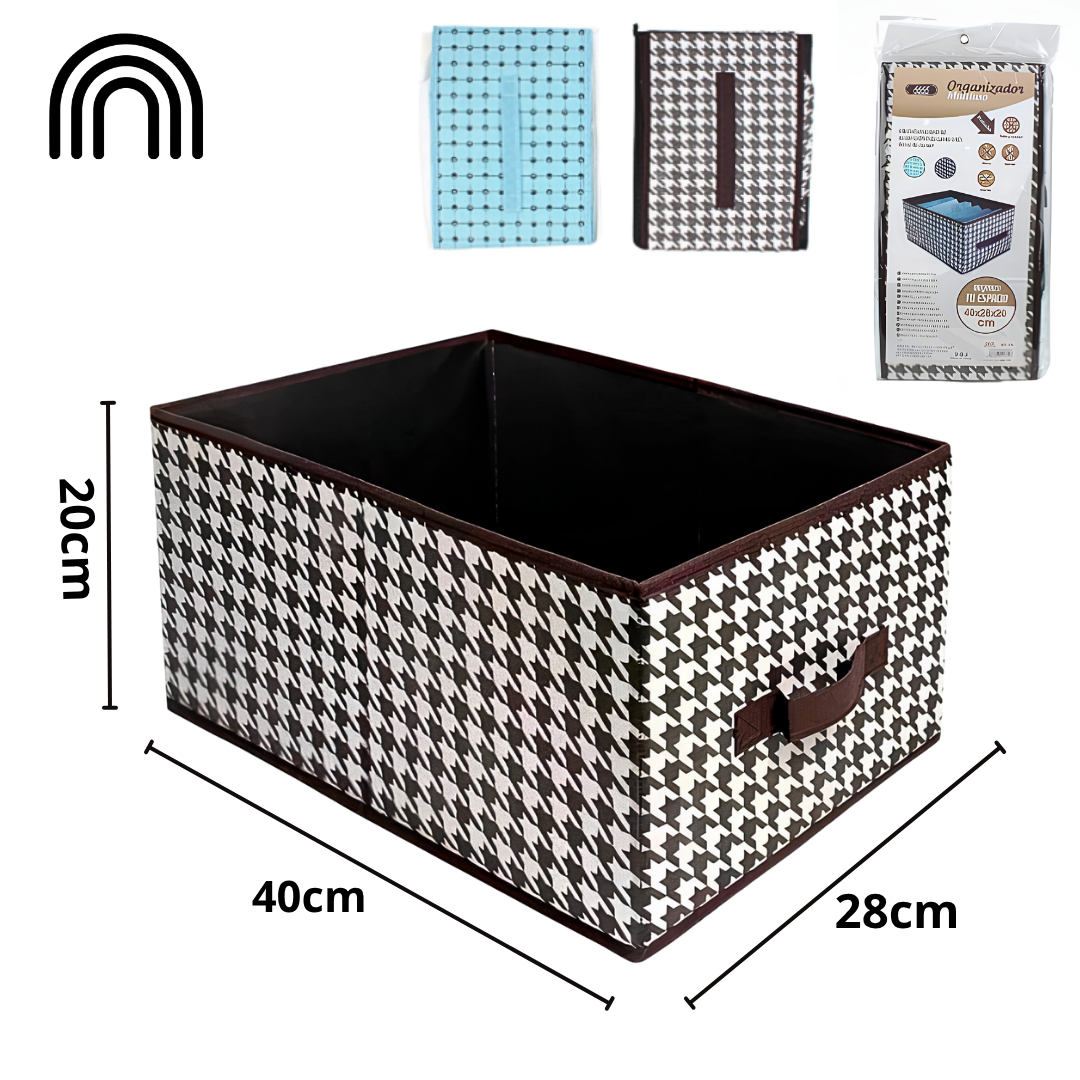 Caja Organizadora De Tela Para Ropa 40x28x20 Cm