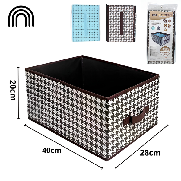 Caja Organizadora De Tela Para Ropa 40x28x20 Cm