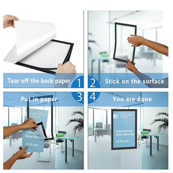 Marco Magnético Plástico A4 Funda Protección De Documentos