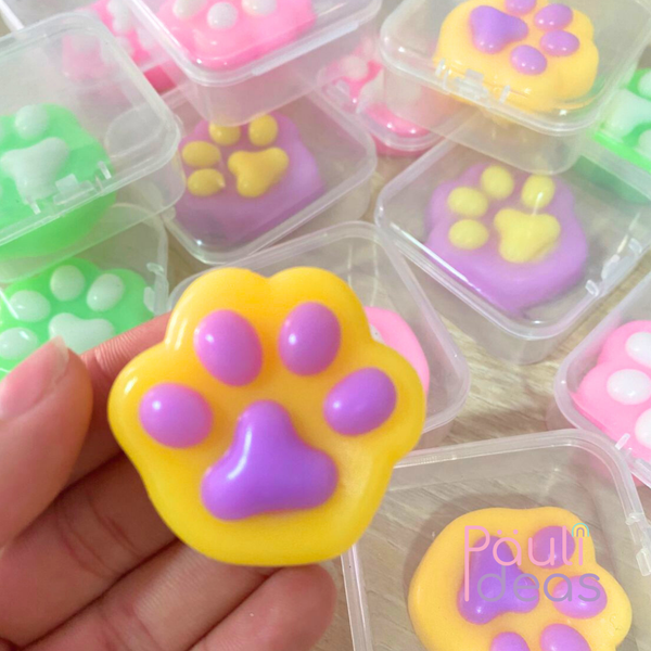 Mini Squishy Pegajosa Patita De Gato Antiestrés Pack 10