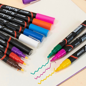 Plumones Acrílicos 12 Colores Para Toda Superficie